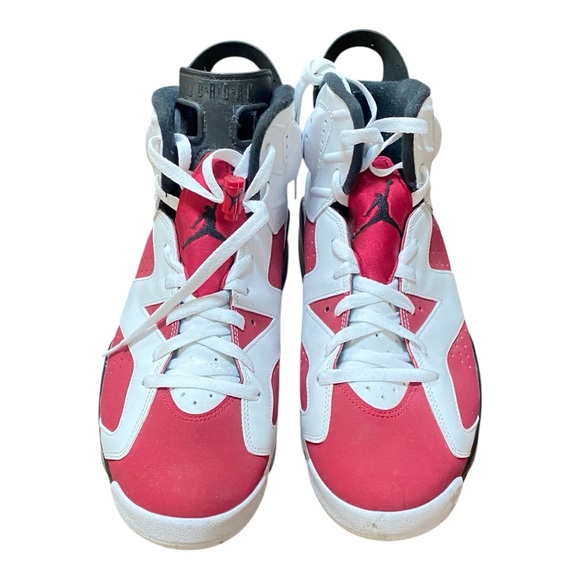 Air Jordan 6 Retro Carmine' White and Red Sneakers Size 13 - Picture 4 of 6